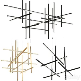 Labyrinth intersections chandelier